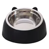 200ml 400ml 15 Degrees Tilted Stainless Cat Bowls Non-slip Base Pets Puppy Cats Food Drink Water Feeder Neck Protection Pet Bowl 2