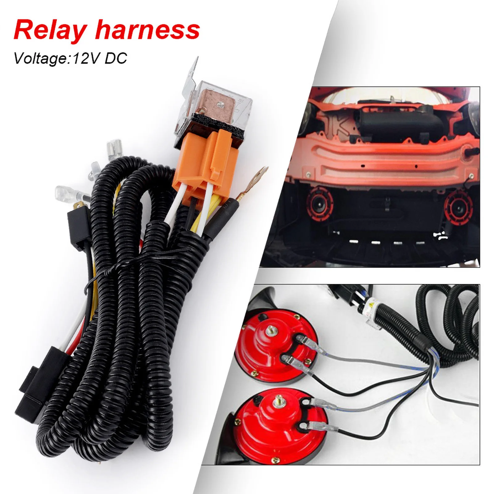 Kit De Relais De Câblage De Klaxon 12V 30A, Pour Modification De Voiture 2386517058 L Nopad