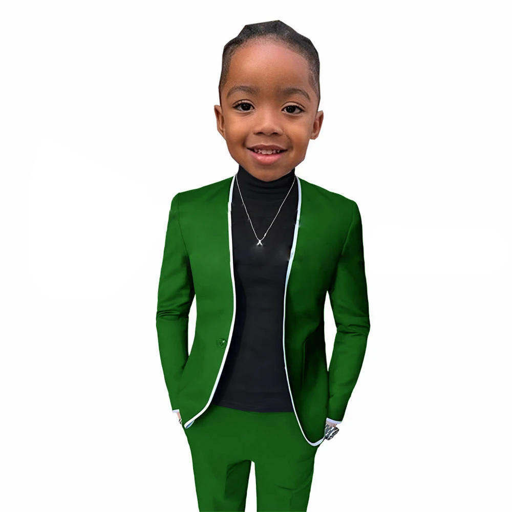 Boys Suit Jacket Pants 2 Pieces Wedding Blazer Set Slim Fit 2-16 Years Old Clothes for Child Tuxedo boys suits