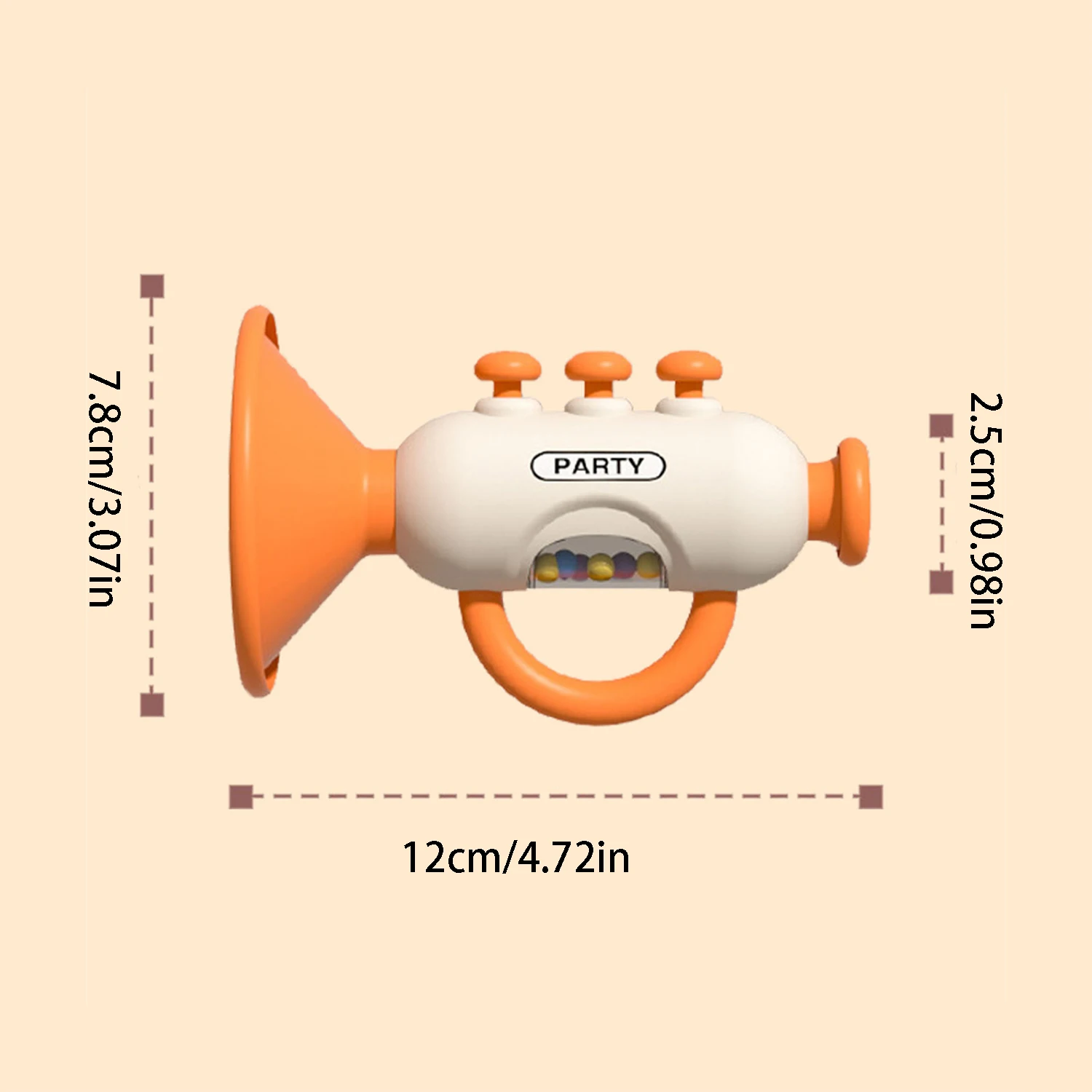 Children's mini trumpet toy, baby can whistle, instrument, harmonica can play, puzzle early education 2