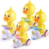 Cartoon Bicycle Clockwork Duck Toy Inertia Friction Car Press to Slide Pull Back Baby Toy Car Moveable Wind Up Toy for Kids Toys 2