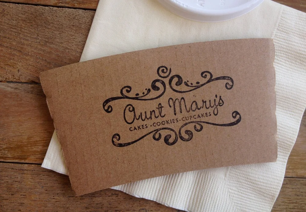 Custom Rubber Stamp for Cup – Personalized Wooden Handle Seal with Clear Logo – Ideal f... - SKU CRS12353 - UGI Packaging