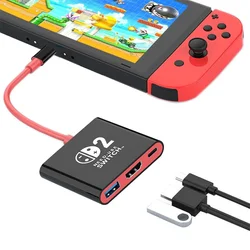 Universal 3 - in - 1 USB - C Docking Station with 4K HDMI and USB 3.0 Connectivity (Black and red)