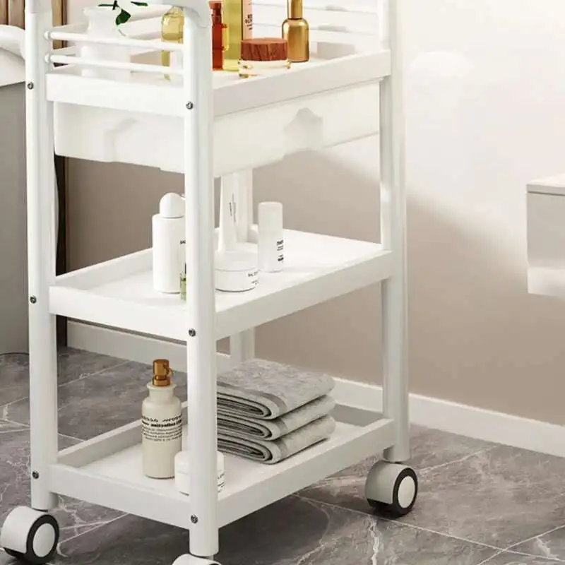 Hotel Tattoo Storage Salon Trolley Tea Rolling Commercial Salon Trolley Modern Carrello Portaoggetti Furniture RR50ST