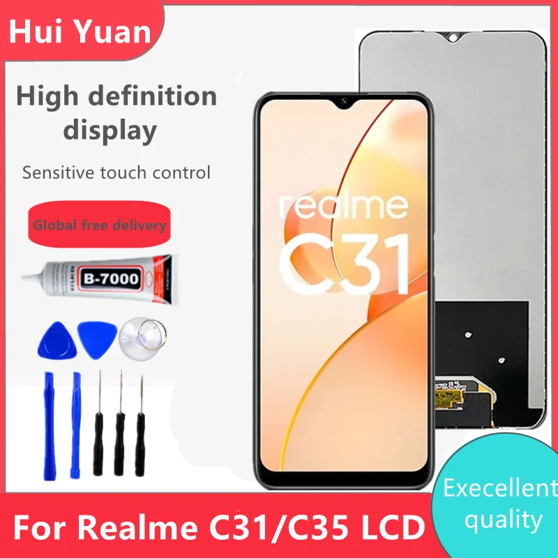 

6.6";Original For Oppo Realme C35 RMX3511 LCD Display Touch Screen Digitizer Assembly Replacement For Realme C31 RMX3501LCD Fram