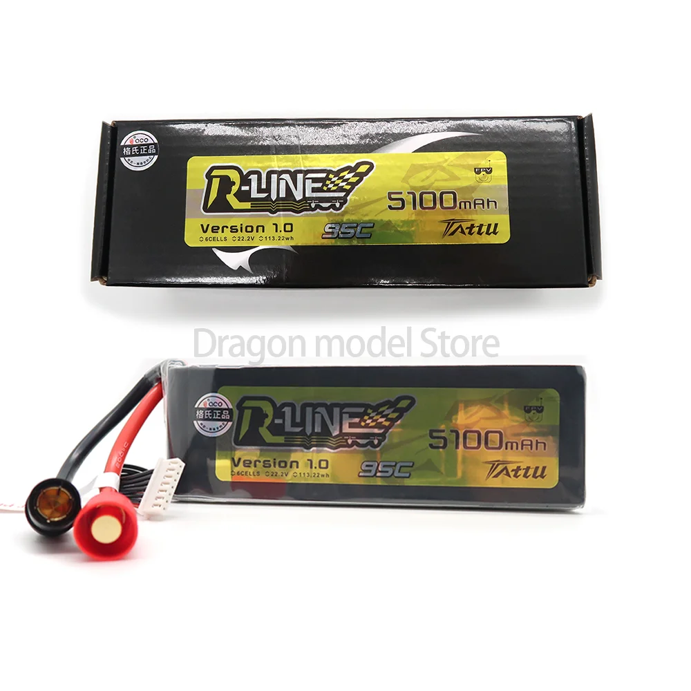 2個セット】Tattu R-Line1.0 6S 95C 5100mAhリポ（Gens Ace