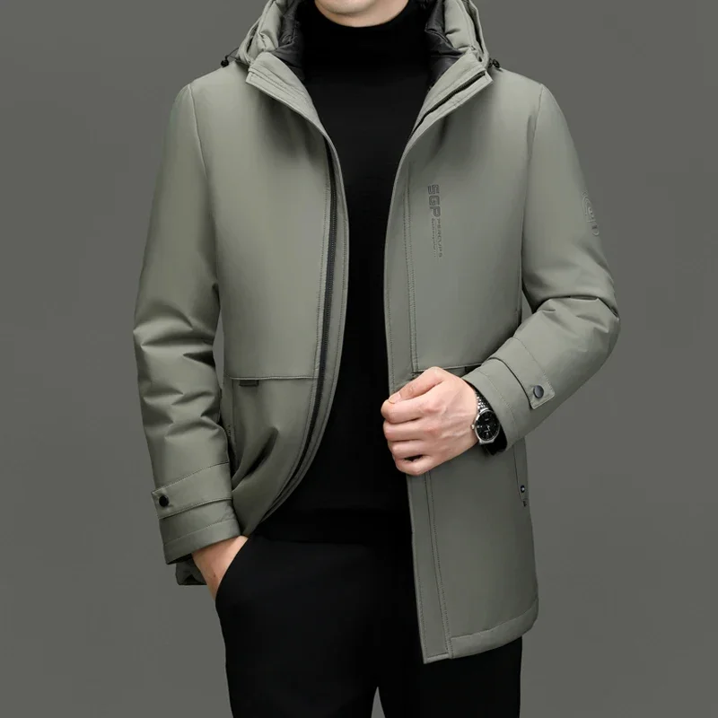 Chaqueta de plumón para hombre, forro de sombrero extraíble, ropa de diseñador para tres usos, chaqueta de invierno de plumón de pato para hombre, abrigo para hombre