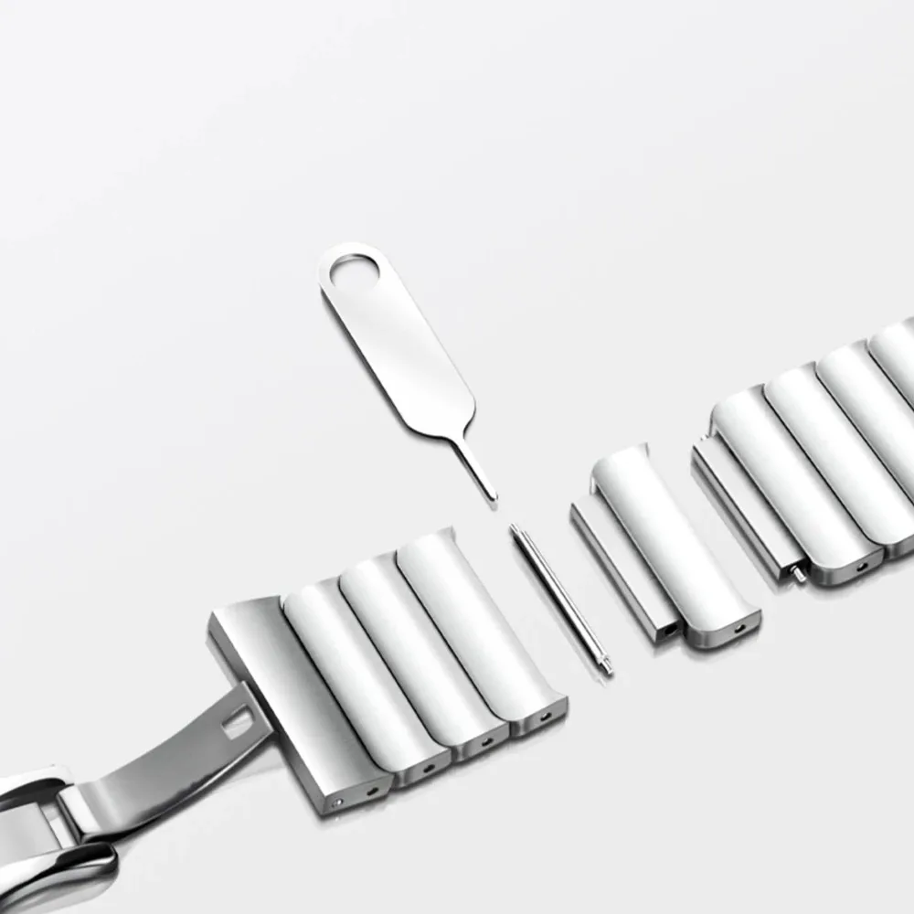 Elegant Stainless Steel Metal Link Watch Strap