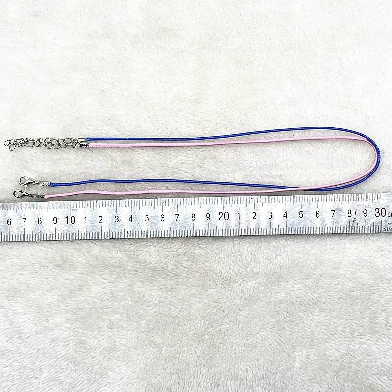 Nylon Rope 10pcs 1.5mm Nylon Tarpaulin Waxed Cord Lobster Clasp Rope Braided Adjustable Rope for Jewelry Making DIY Necklace Bracelets