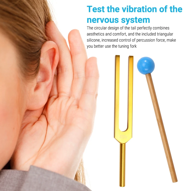 432Hz Tuning Fork For Healing Mental Relaxing Chakra Strengthen Stress Relieve,Aluminum Alloy Tuning Fork 3