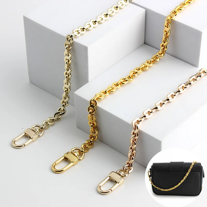 Bag Chain With Hook Buckle Belt Hardware Handbag Belt Metal Alloy Wallet Chain Ladies Bag Strap Chain Bag Accessories 30/60/120