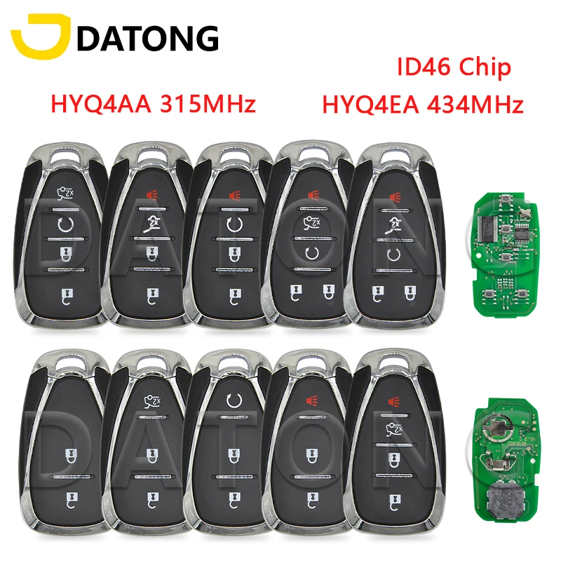 Datong World Car Remote Key Fit For Chevrolet Cruze Malibu Spark Camaro Equinox 2016 2017 2018 315/434Mhz ID46 HYQ4BAA HYQ4BEA msd plug wires