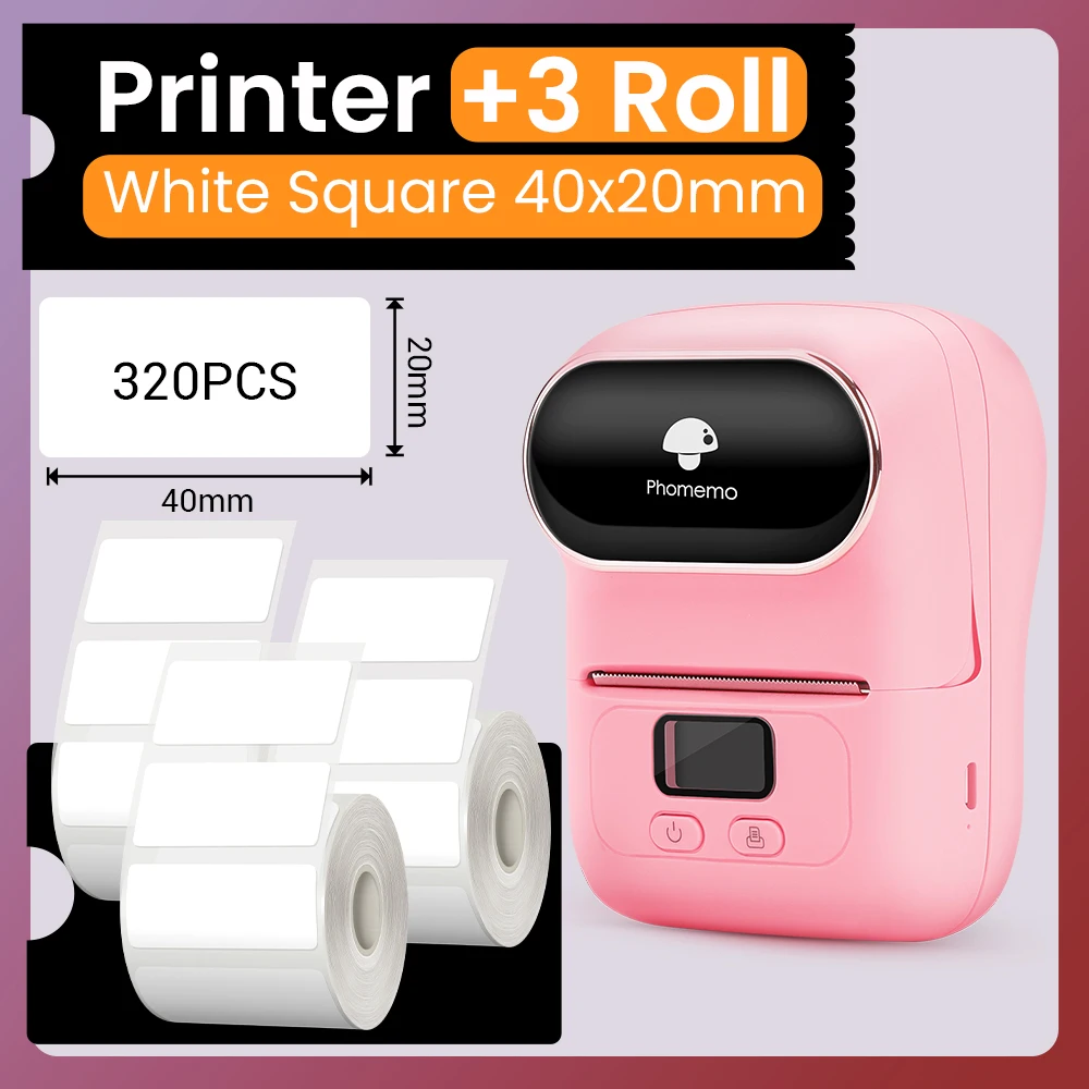 Phomemo M110 Self-Adhesive Label Maker Mini Printer Wireless Portable Phone Sticker Printer Machine for Cloth Jewelry Price Tag printer bluetooth mini Printers