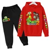 New Cartoon Plants vs. Zombie Clothing Autumn And Winter Children'S Clothes Long-Sleeved Suit Kids Sportswear Hoodie Costume Set 6