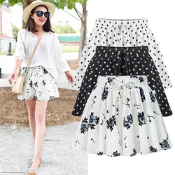 Women Wide Leg Shorts Female Summer High Waist Loose Casual Chiffon Short Pants Women Clothing 2222