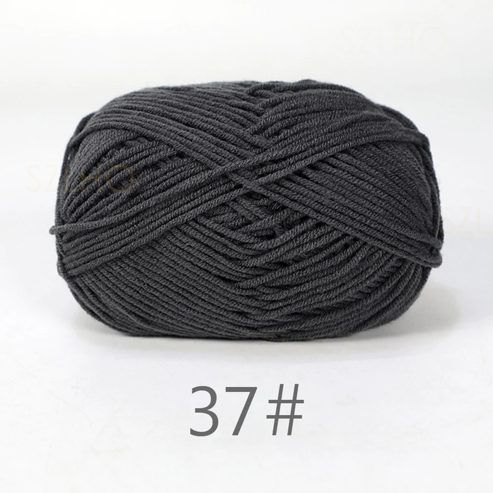 Luxurious Soft Milk Cotton Yarn Pack for Knitting and Crochet Projects - 5PCS, Total 250g