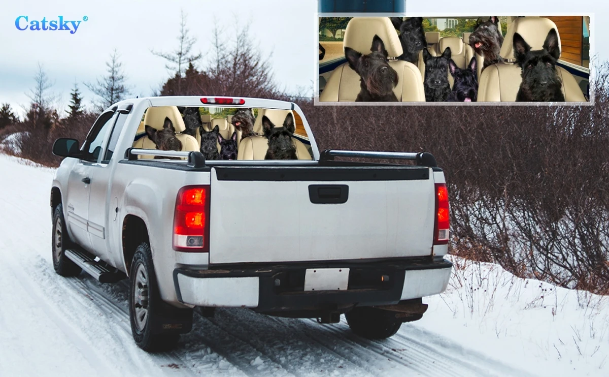 

Dog animal dog Car Rear Window Sticker Decoration,Perforated Window Film Decals for Truck Back Windshield,Decor for Car,Truck