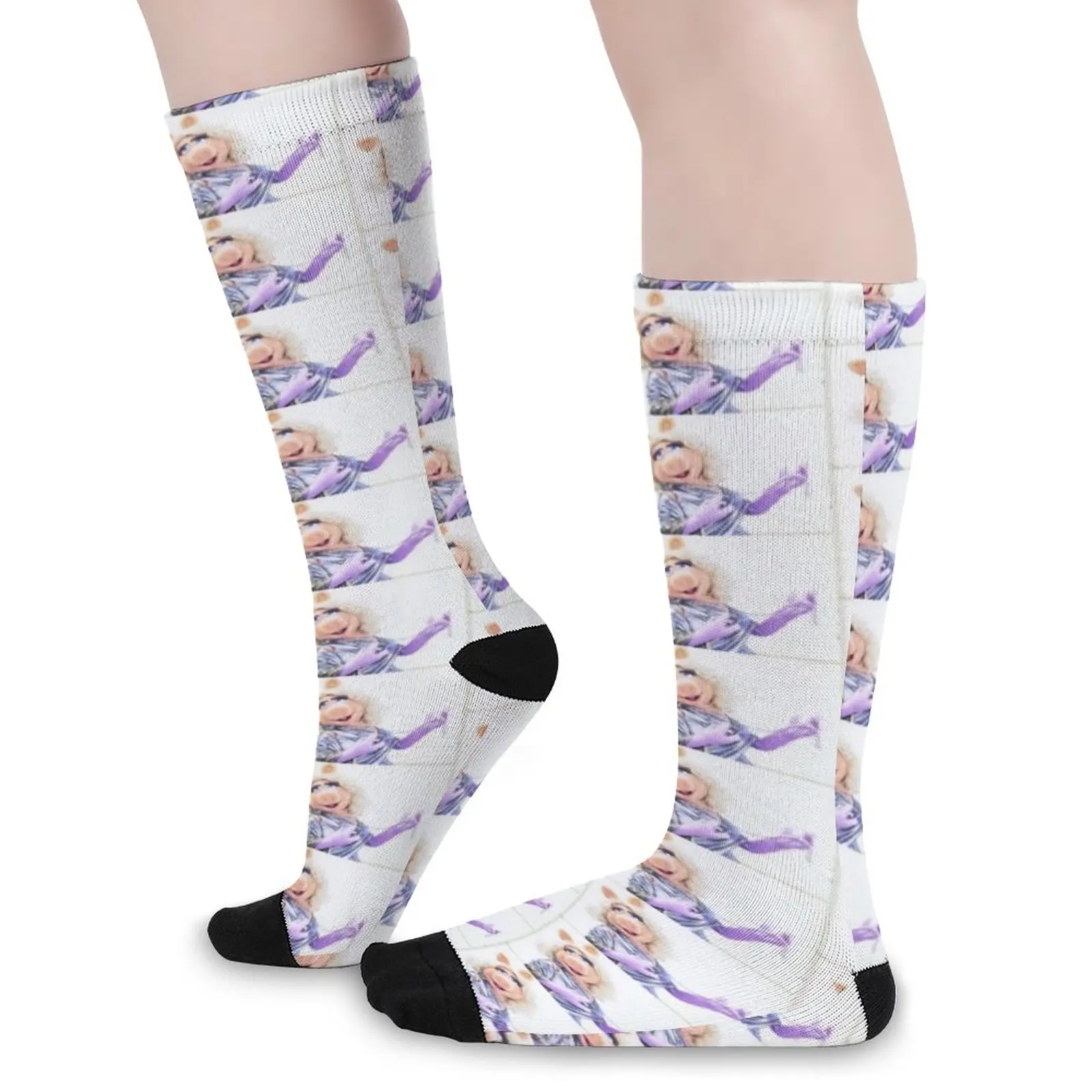 Miss Piggy wearing foil Socks Compression stockings sports stockings man