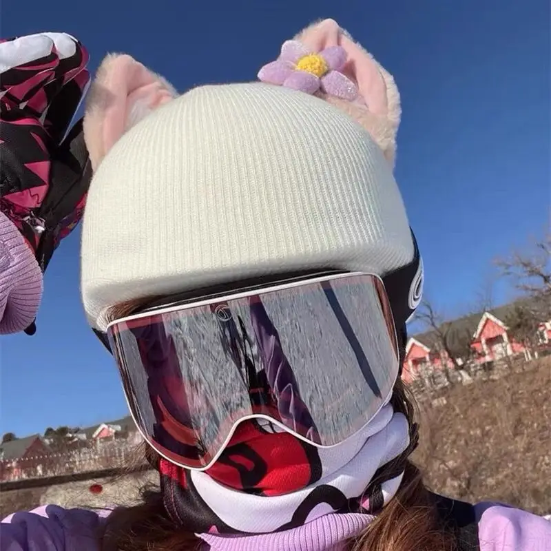 Ski Helmet Cover Paraglider Decorative Hat Cover Single Board Double Board Cute Cartoon Decorative Helmet