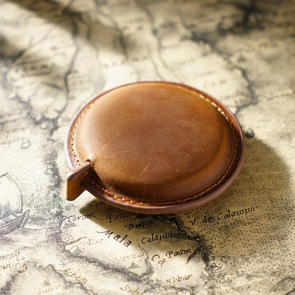 Tape Measure Handmade Roll Tape Measure Soft Portable Vintage Ruler Tool Genuine Leather Retractable Pull Ruler Women