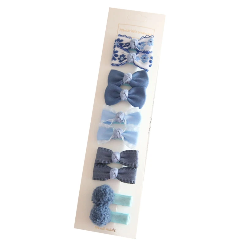 20PCS 여자 Bowknot 머리핀 귀여운 꽃 격자 무늬 도트 어린이  헤어 클립 선물 40JC