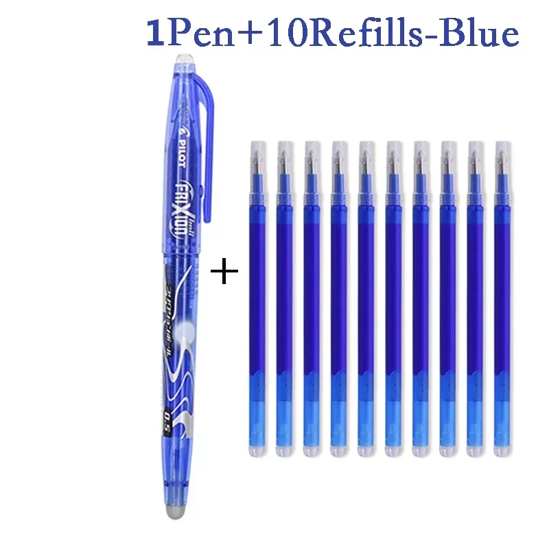 Erasable Gel Pen Set with Replaceable Refills - Blue, Black, Red - Ideal for Students and Office Use