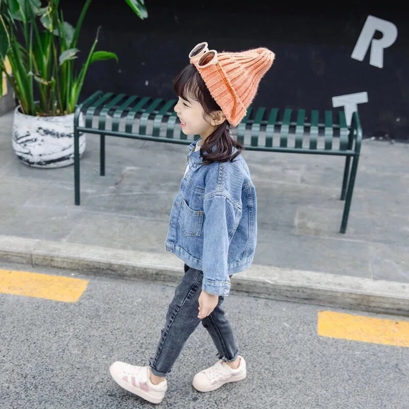 Kids' Sweet Denim Jacket for Girls - Stylish Princess Outerwear in Soft Jean Fabric for Ages 1-10