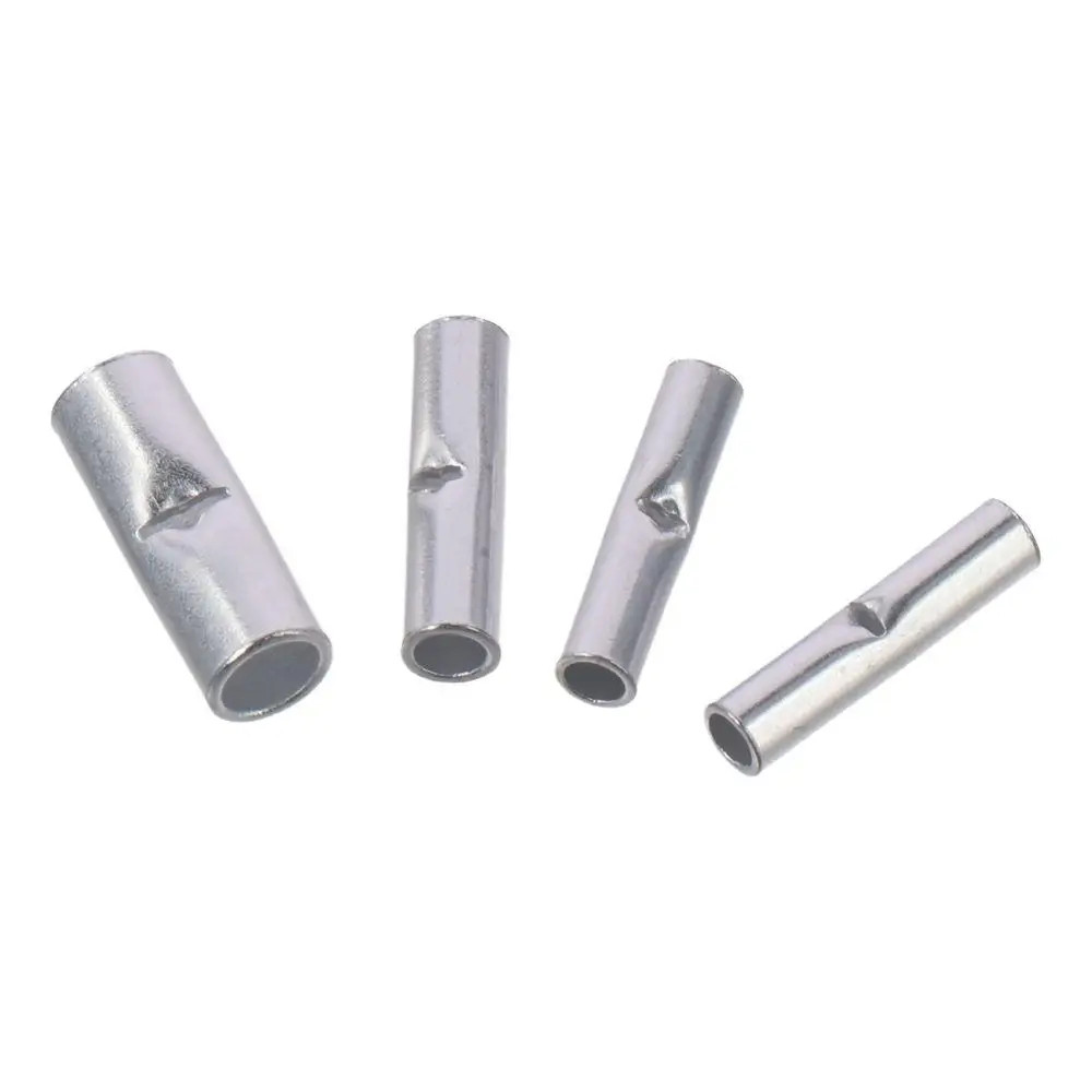 실버 주석 도금 구리 버트 스플라이스 커넥터 금속 키트, 비절연 버트 커넥터, 22-18AWG, 16-14AWG, 12-10AWG, 200 개