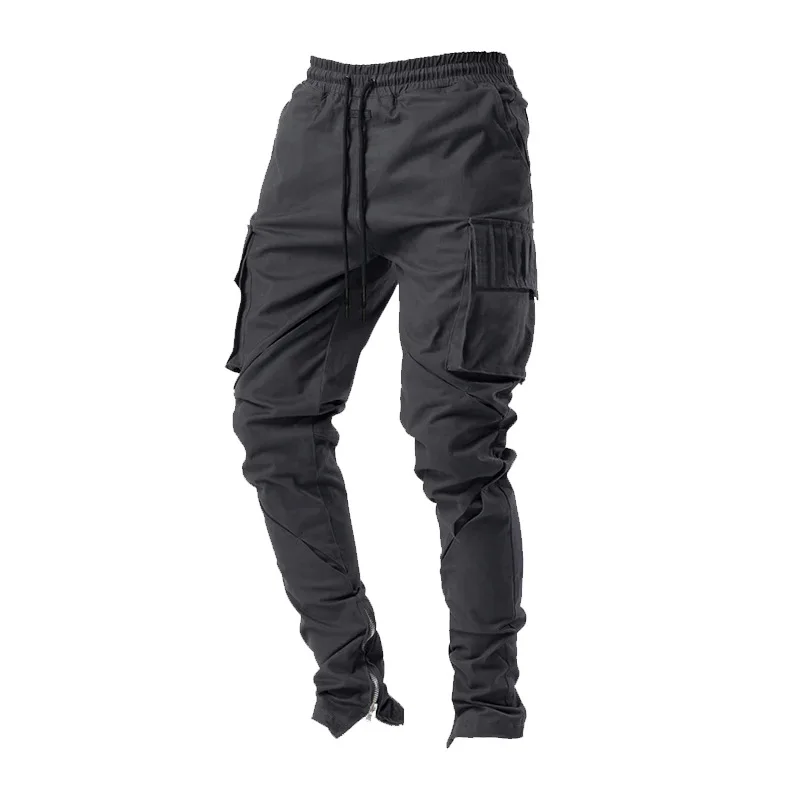 Men's Multi-pocket Casual Cargo Pants Outdoor Sports Streetwear Running Workout Joggers Trousers Male Gym Fitness Sweatpants 6
