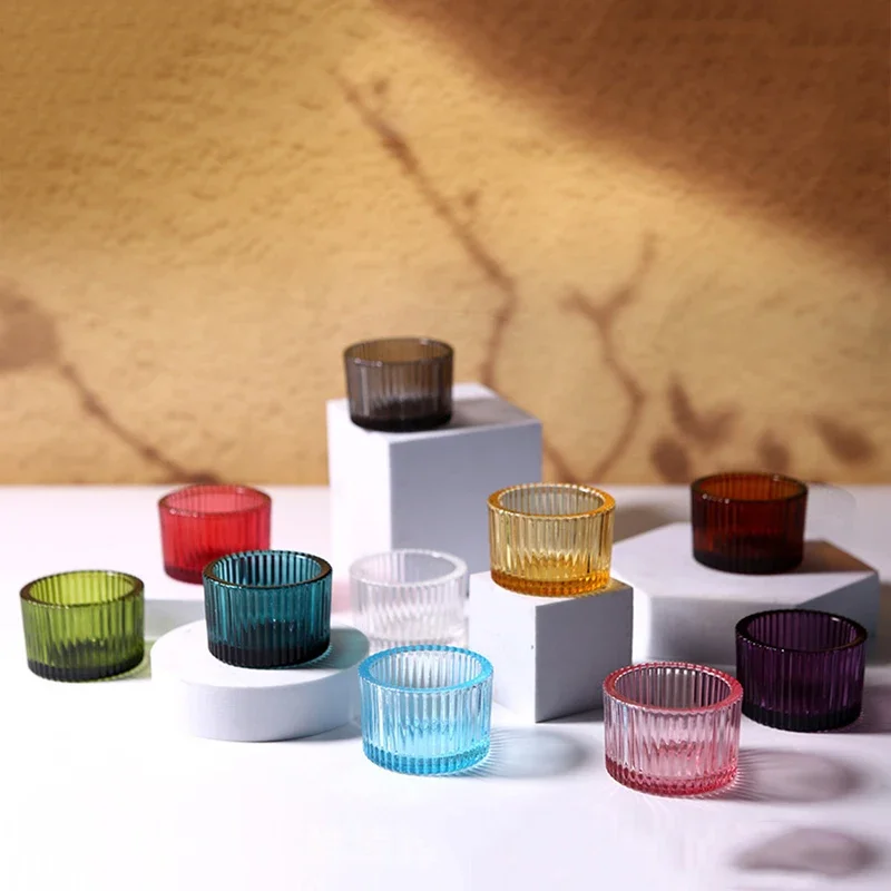 Pack of 10 Glass Tea Light Candle Holder for Table Decor Home Decor Church Housewarming Gifts candle holders