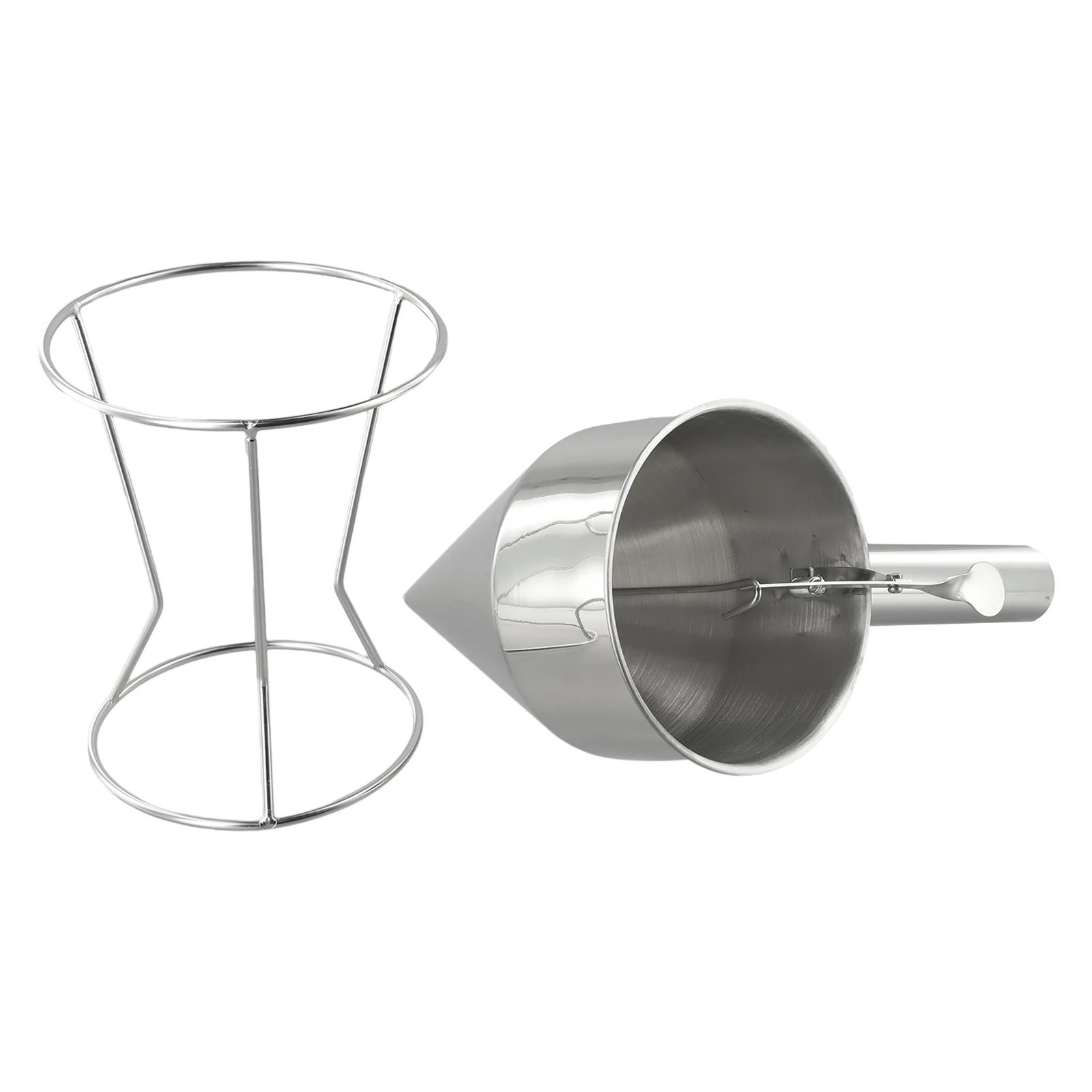 

Pancake Batter Dispenser Multi-Caliber Stainless Steel Funnel Dispenser With Stand Cupcakes Baking Maker Tools Kitchen Gadgets
