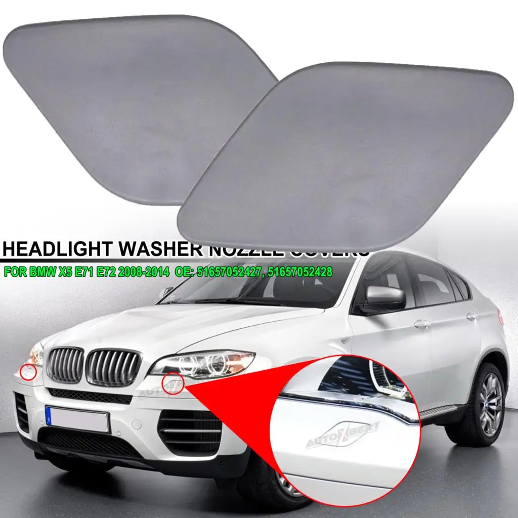 

Крышка сопла омывателя фары для BMW X6 E71 E72 2008-2014 LH RH, струйный очиститель распылителя, непредварительно закрытая крышка 51657052427 51657052428