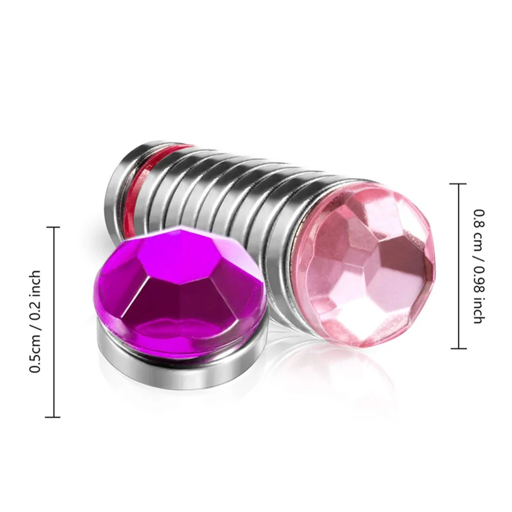 12pcs Magnet Crystal Wine Charms Decor Wine Cup DIY Charm Sign Drink Marker For Bachelorette Wedding Party Bar Table Supplies