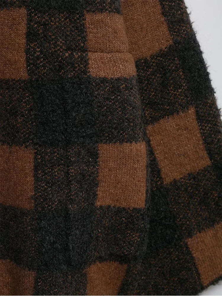 Winter New Women Knitted Cardigan Round Neck  Loose Sleeve Pockets Button Knit Sweater Jacket Casual Lady Vintage Knitwear