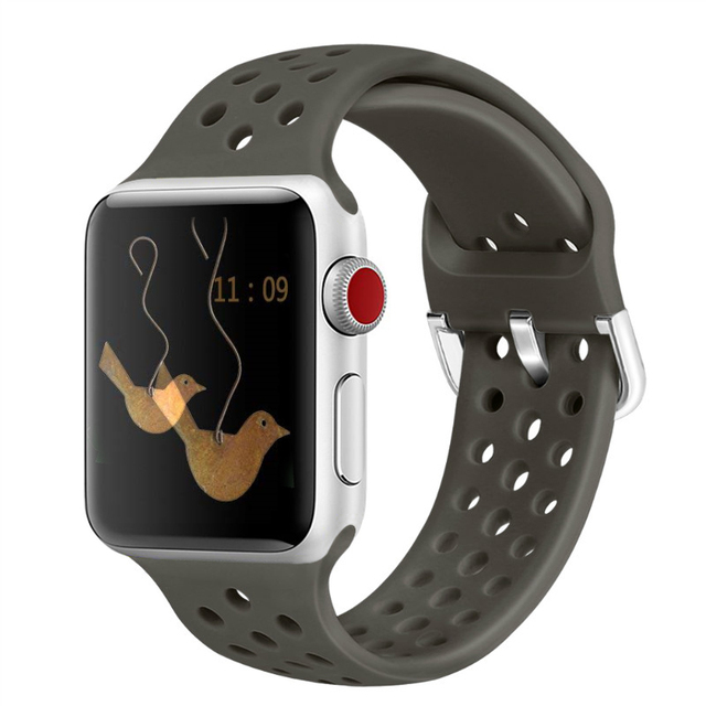 Strap Compatible with Apple watch 44mm 42mm 40mm 38mm Sports breathable replacement strap for iwatch 7 6 5 4 3 SE Band