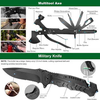 Survival Kit and First Aid Kit, 142Pcs Professional Survival Gear and Equipment with Molle Pouch,Likes Camping Outdoor 3