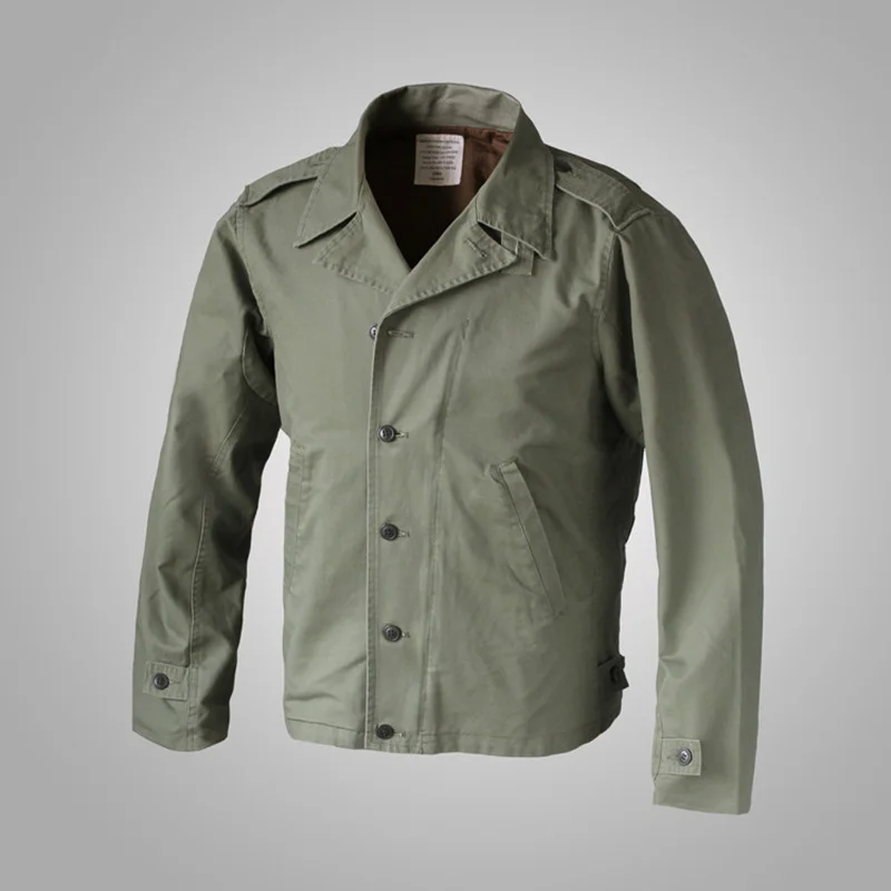 

Man Autumn The Second World War M41 Jacket Outdoors Training Trekking Hiking Fan Army Green Loose Pure Cotton Wash Engraved Coat