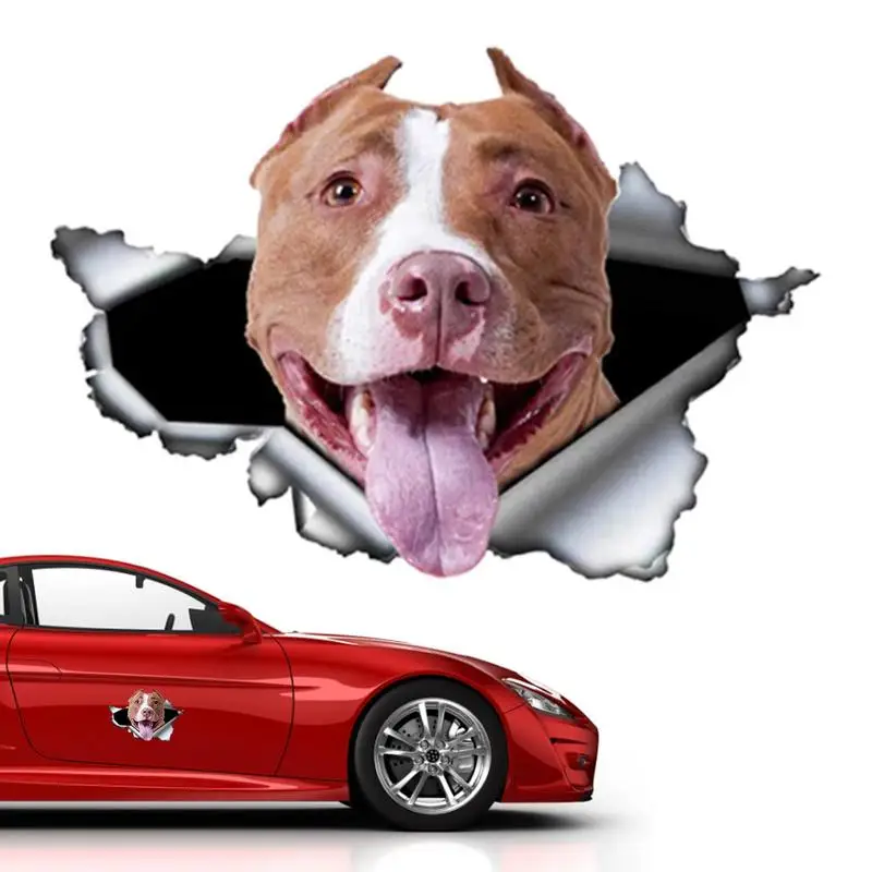 

3D Dog Car Window Sticker Waterproof 3D Stickers With Realistic Dogs Home Decoration Stickers With Clear Printing For Children's