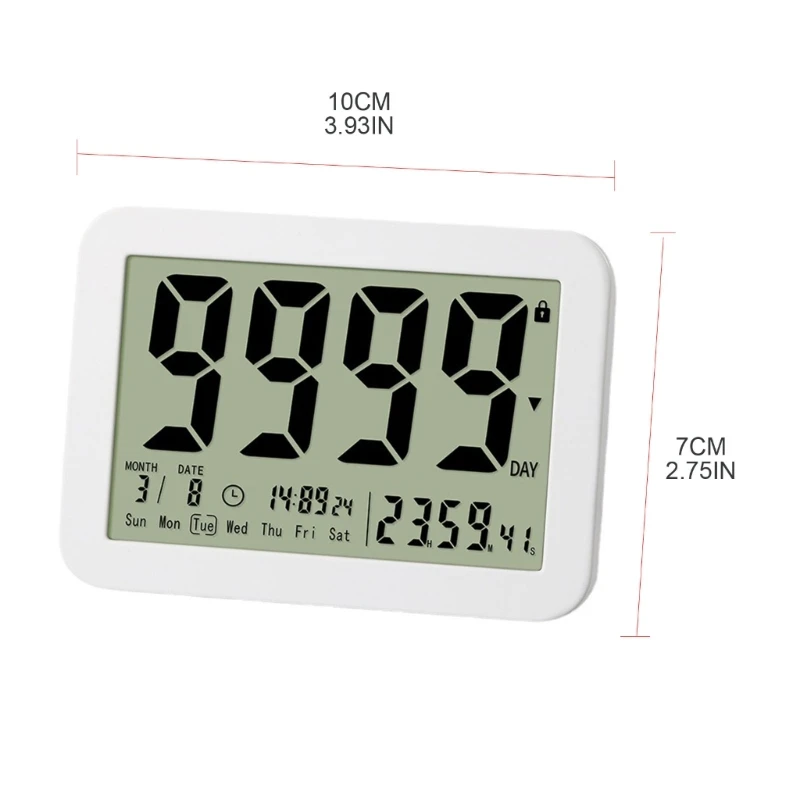 9999-Days Digital Countdown Days Timer Clock with Strong Back Dropship 6