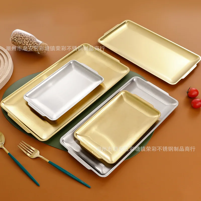 https://ae01.alicdn.com/kf/S6cecb802b5fc48ba99b774004a2d93dc1/Korean-304-stainless-steel-rectangular-plate-golden-handicraft-decoration-tray-barbecue-flat-bottom-western-food-snack.jpg