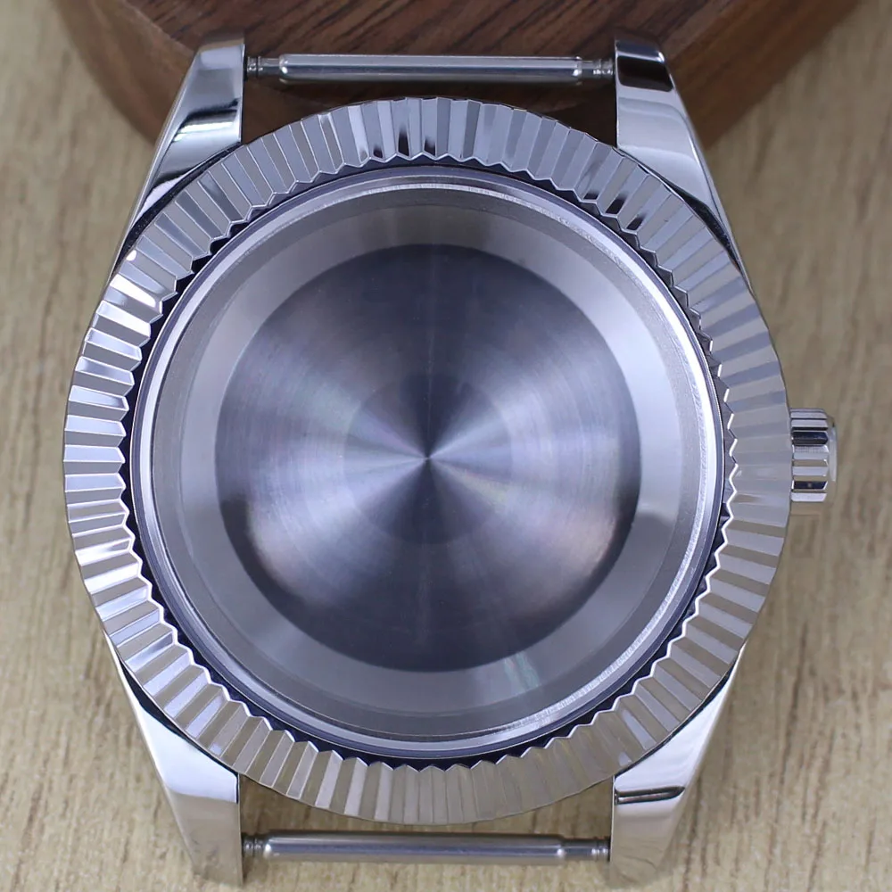 Fashion Round Edge Watch Case with Sapphire Glass - Waterproof, 36mm/39mm, 28.5mm Dial Compatibility