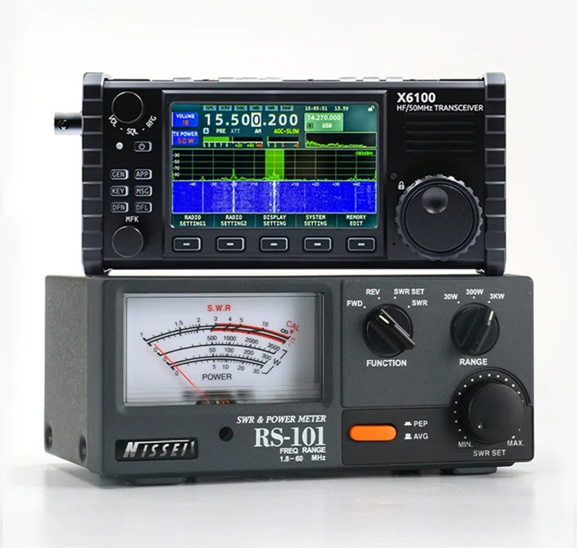 NISSEI RS-101 1.8-60Mhz 3KW shortwave standing wave meter power meter HF pointer meter 3