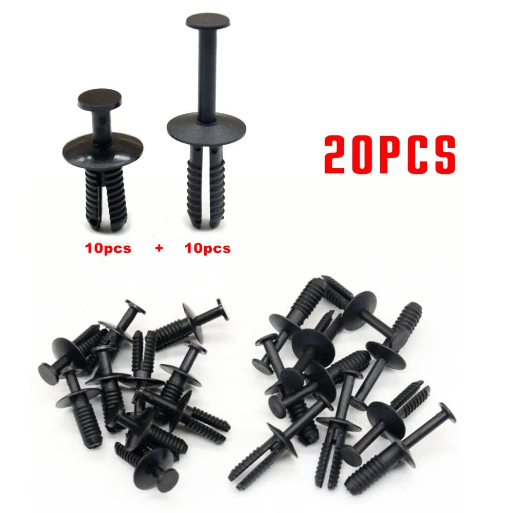 20pcs Plastic Expansion Blind Rivets Car Bumper Clip Universal Auto