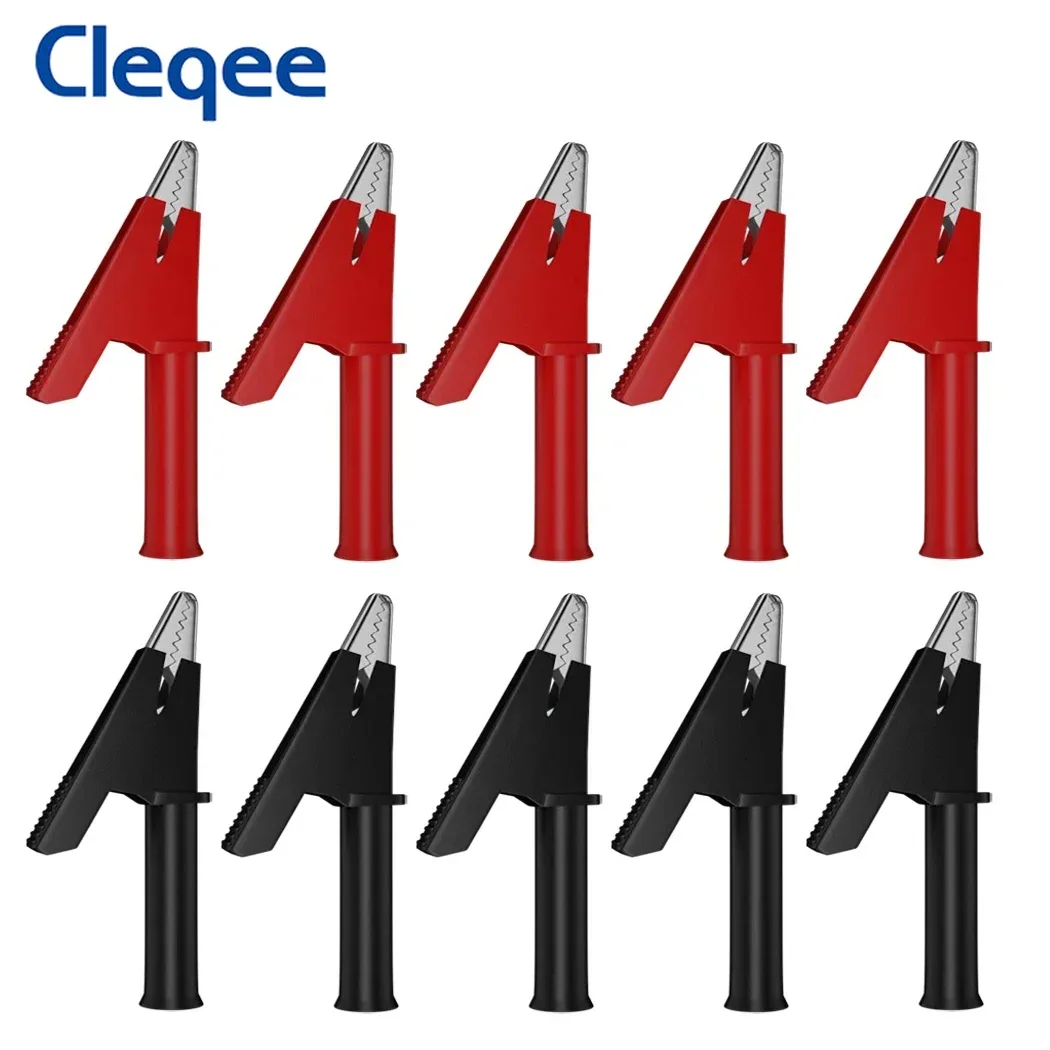 Alligator Clips Testing tool 4mm socket Safety Crocodile clamps for banana plug or welding 10PCS 1000V 20A