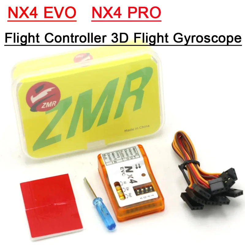 

ZMR NX4 PRO EVO Flight Controller 3D Flight Gyroscope Balance For Fixed-wing Aircraft Support Rate/Hold/Gyro Off Mode