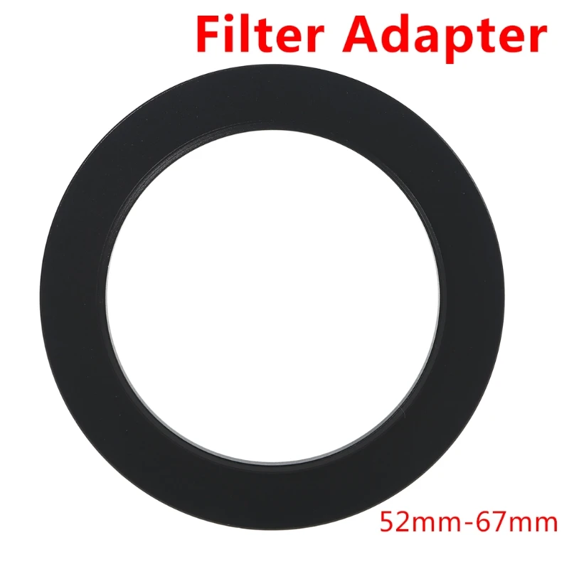 

1Pc Metal 52mm-67mm Step Up Filter Ring 52-67 mm 52 to 67 Stepping Adapter