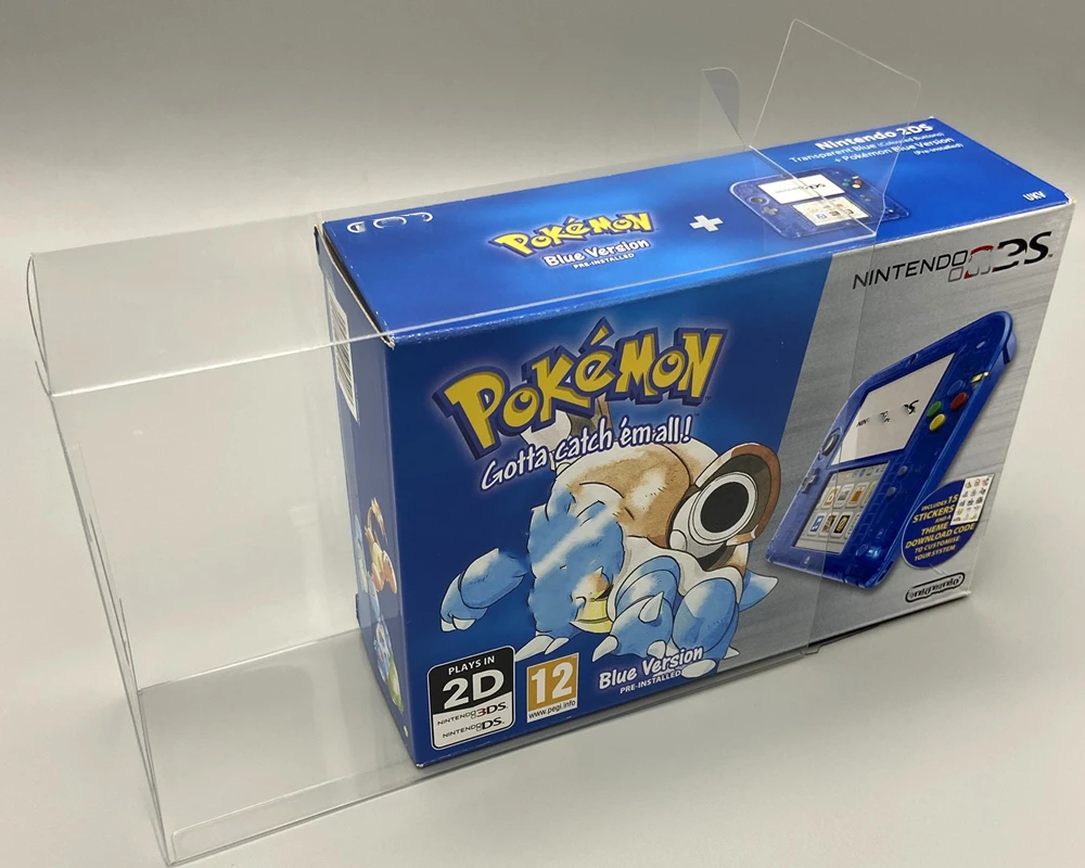 Pellicola Salvaspazio Trasparente Per Pokemon Must Catch Em Tutte Le Console Raccolgono Scatole Per Nintendo 2Ds Game Shell Clear Display Case