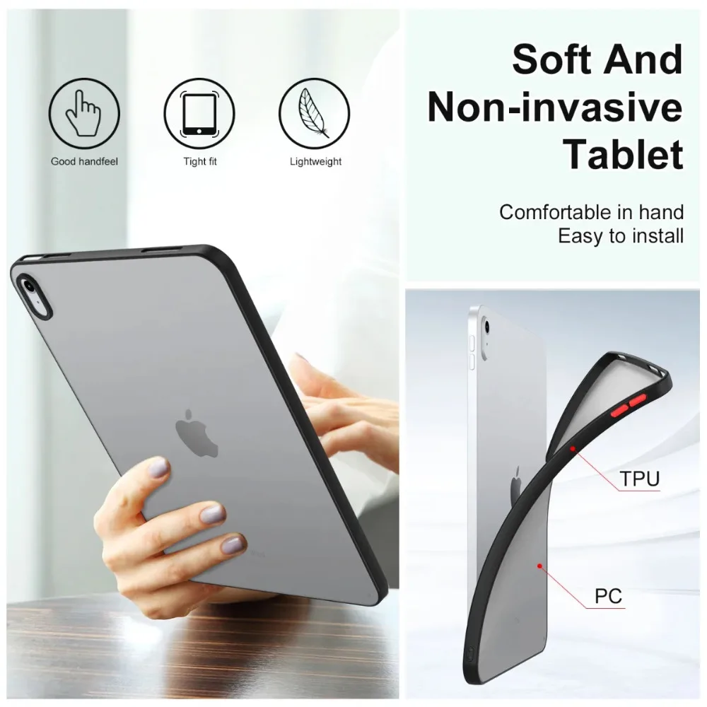 Versatile Frosted Hard Tablet Case with PC+TPU Cover