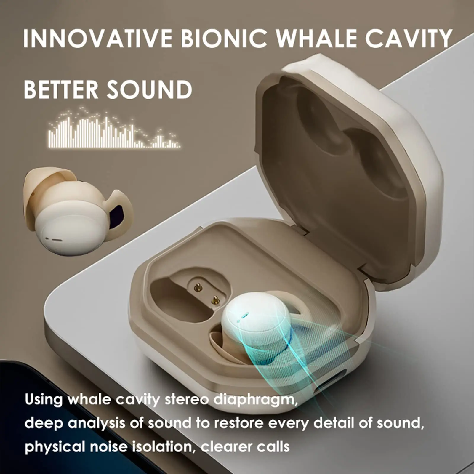 Mini Invisible Bluetooth Earphones TWS Wireless Headphones HiFi Stereo