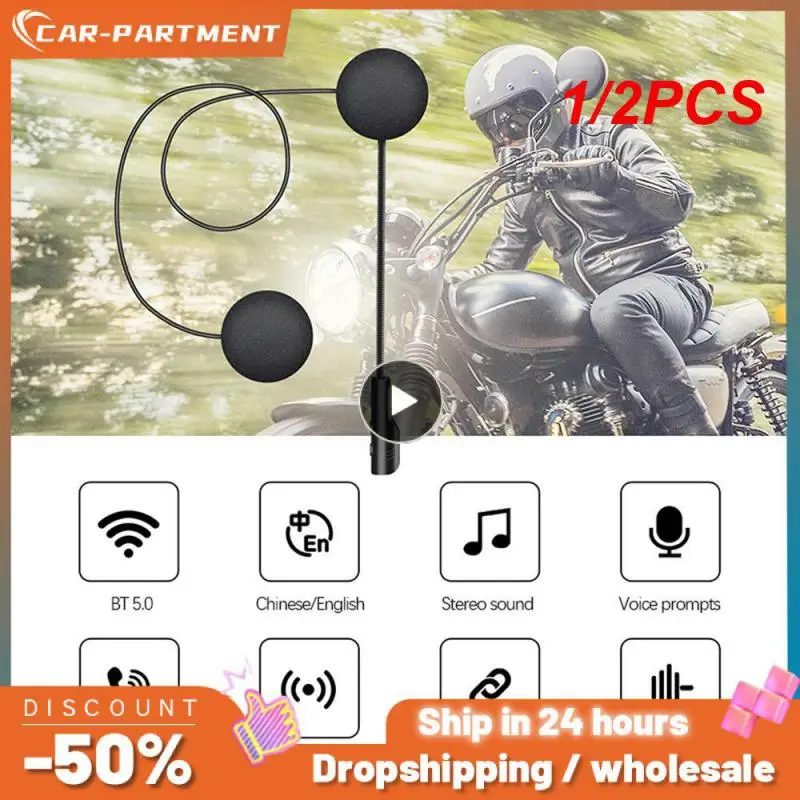 

1/2PCS robot Long standby Motorcycle Bluetooth 5.0 Headset Wireless Helmet Earphone 900mAh Stereo Music Player Riding Headphones